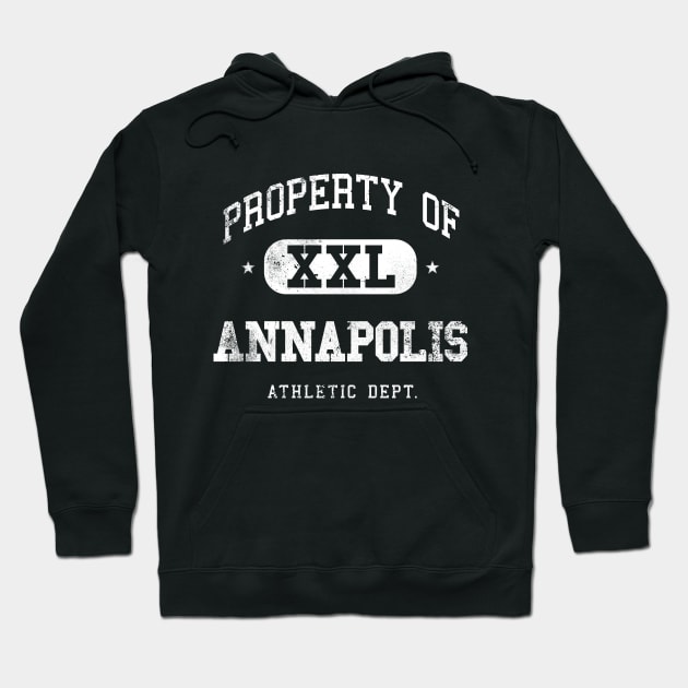 Annapolis Vintage Distressed College Property XXL Hoodie by property_of_xxl